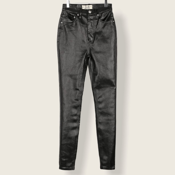 ⭐️Free People Phoenix | coated black skinny jeans - Picture 4 of 10